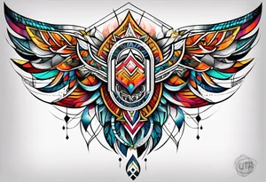 Geometric pattern tattoo idea
