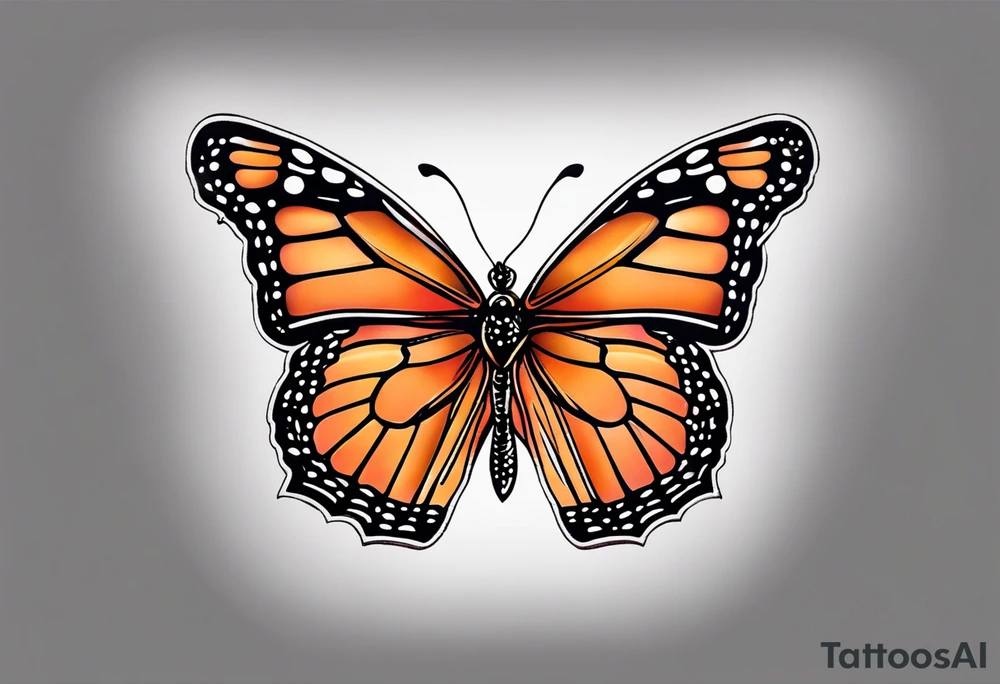 Mountain butterfly tattoo idea
