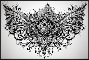 ripped lace tattoo idea