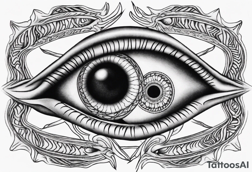 Third eye appearing inside eye tattoo idea
