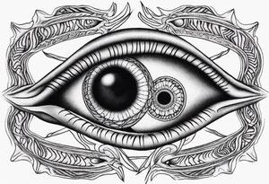 Third eye appearing inside eye tattoo idea