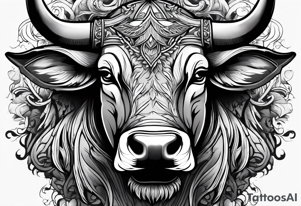 Nvidia geforce claw morphing into an aggressive bull tattoo idea