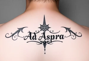 Center "Ad Astra" under "Per Aspera" tattoo idea