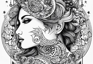 a tattoo below the ear written "N&E" tattoo idea