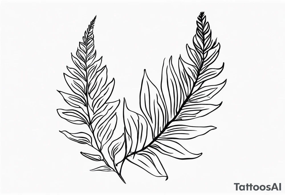 Fern, kowhai tattoo idea