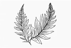 Fern, kowhai tattoo idea