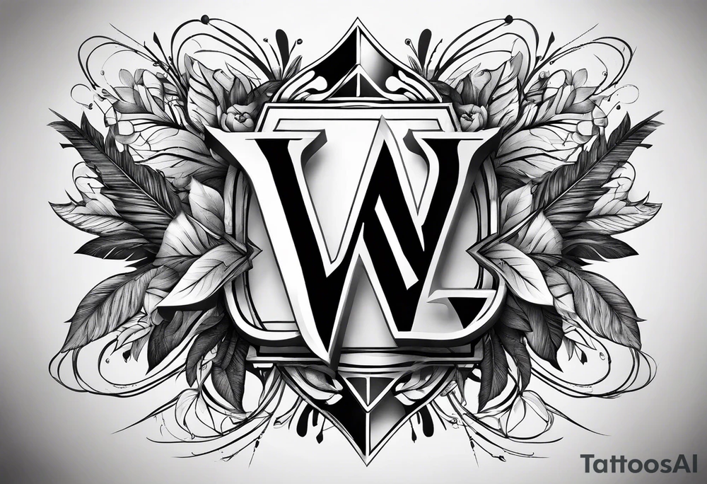 The letter W with arrows going through it. tattoo idea The letter W with arrows going through it. tattoo idea
