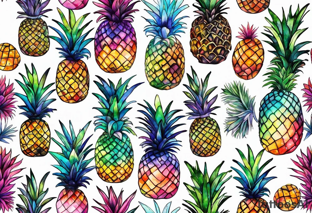 Glass animals, galaxy, Amsterdam, pineapple tattoo idea