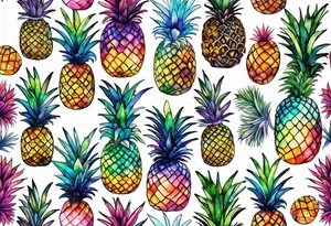 Glass animals, galaxy, Amsterdam, pineapple tattoo idea