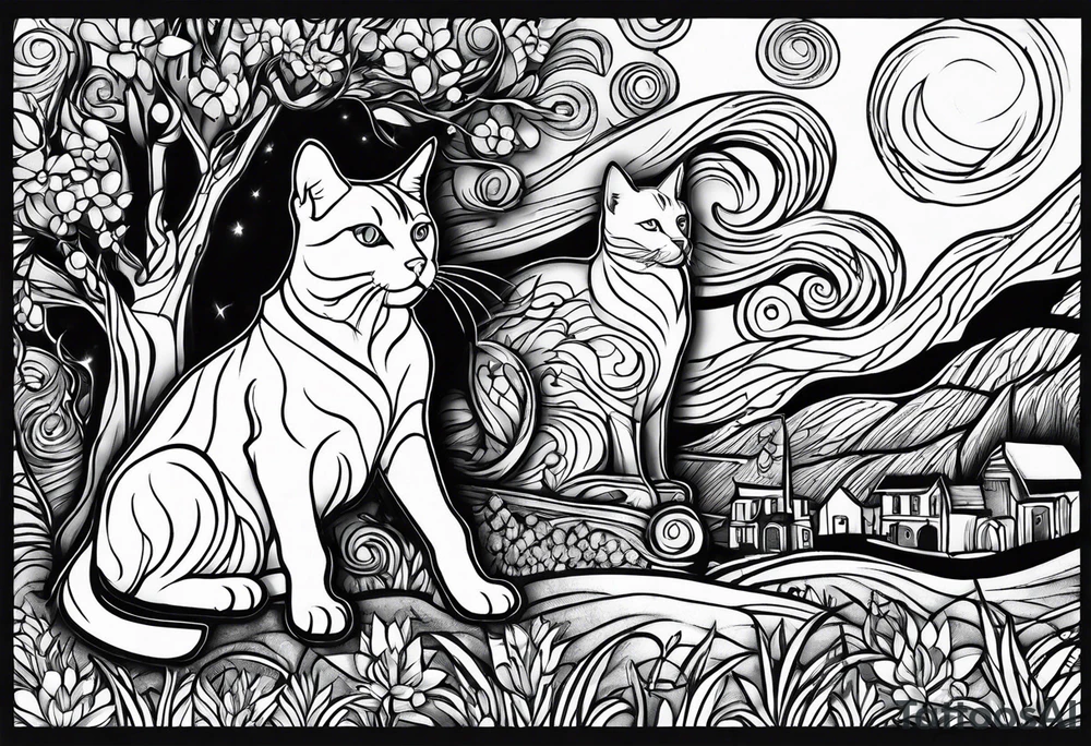 Dog fucking cat tattoo idea