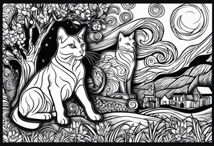 Dog fucking cat tattoo idea