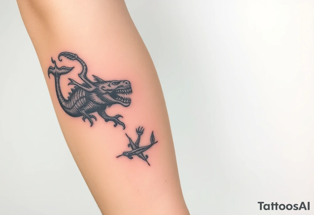 medieval woodcut sea map monsters tattoo idea