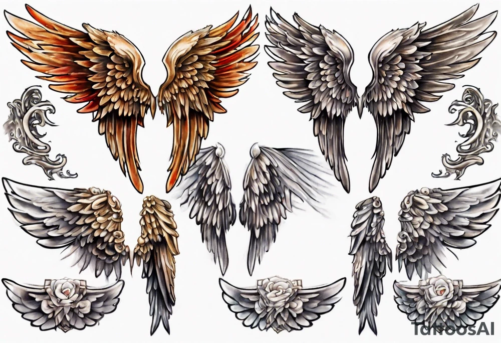 Create a coverup tattoo to cover angel wings tattoo idea