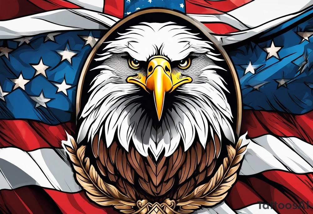 Eagle usa flag tattoo idea