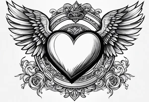 Heart with wings saying 22 tattoo idea