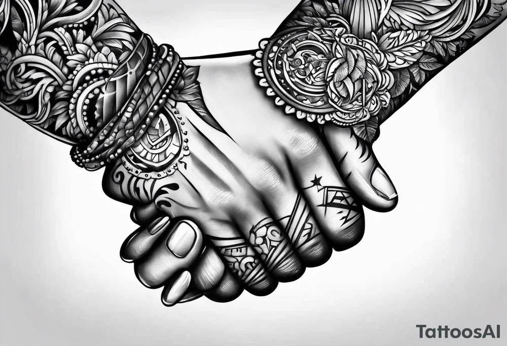 handshake tattoo idea