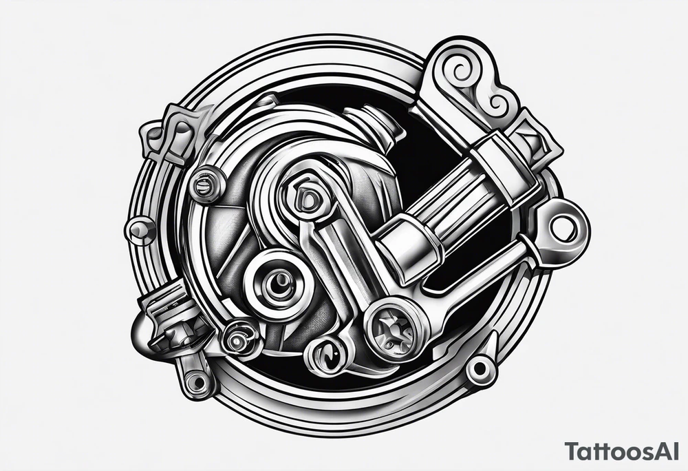 Mechanic turbo wrench tattoo idea