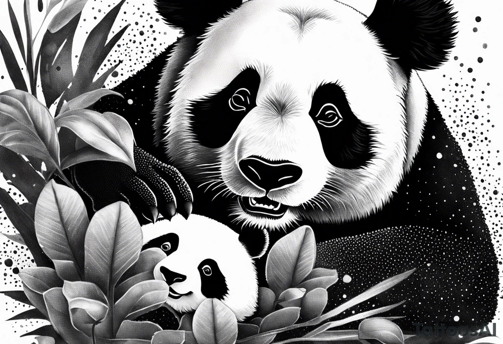 Panda y2k crocs tattoo idea