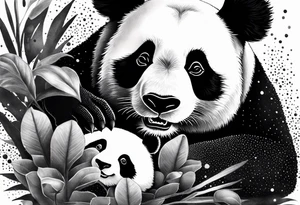 Panda y2k crocs tattoo idea