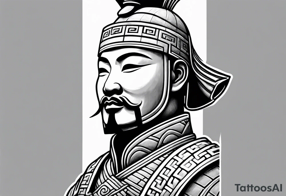 Terracotta Army Soldier who looks with very pride tattoo idea