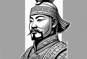 Terracotta Army Soldier who looks with very pride tattoo idea