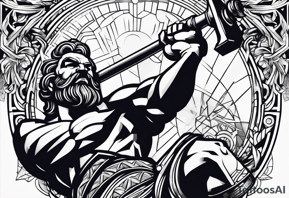 Hephaestus swinging a hammer tattoo idea