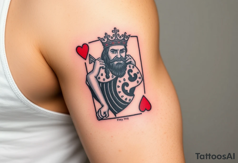 king of hearts tattoo idea