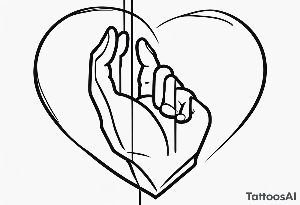 Hand forming a heart tattoo idea