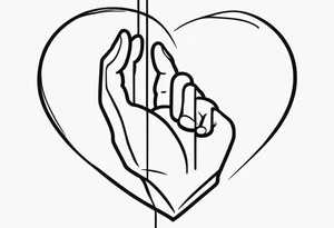 Hand forming a heart tattoo idea