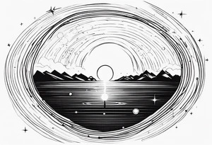 Black hole event horizon tattoo idea