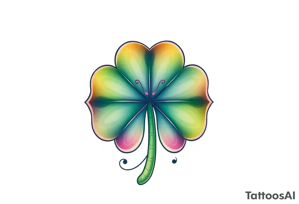 4-leaf clover tattoo idea