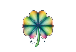 4-leaf clover tattoo idea