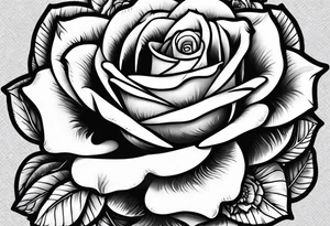 Praying hands with rose and dove tattoo idea