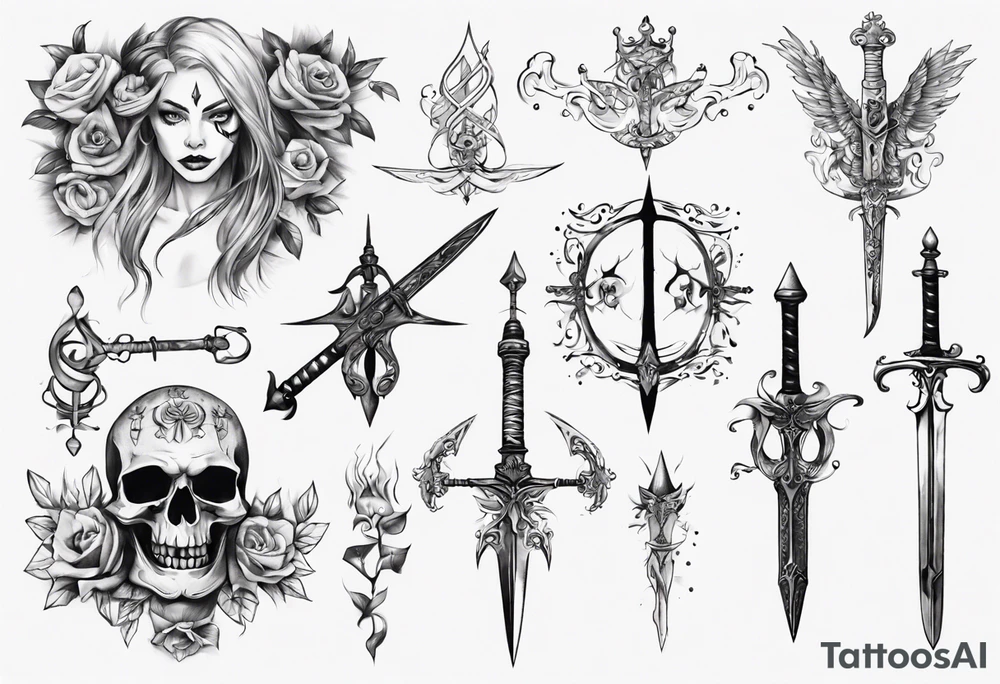 13 and sword tattoo idea