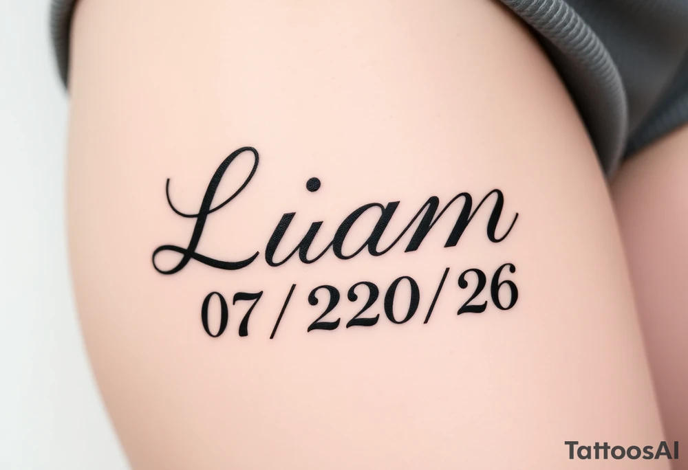 Liam 
07/20/26

Fancier lettering like calligraphy or graffiti tattoo idea