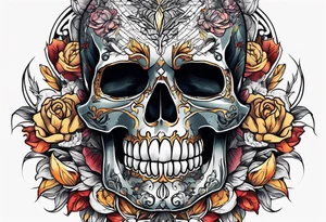 skeleton full body tattoo idea