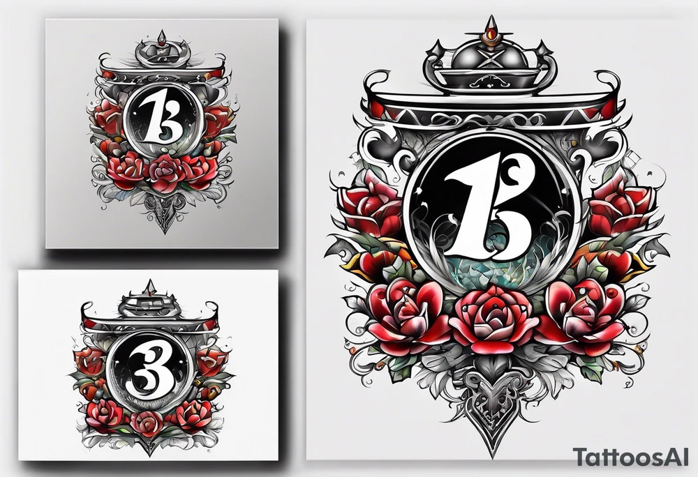 number "13" tattoo idea