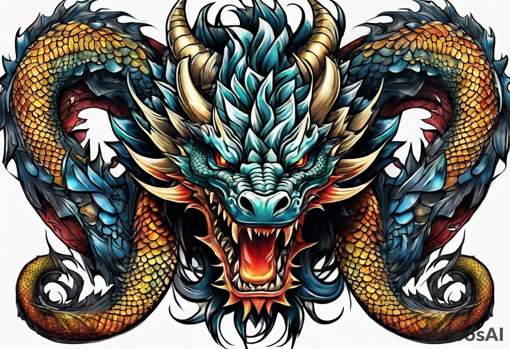 dragon skin full body tattoo idea