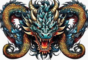 dragon skin full body tattoo idea