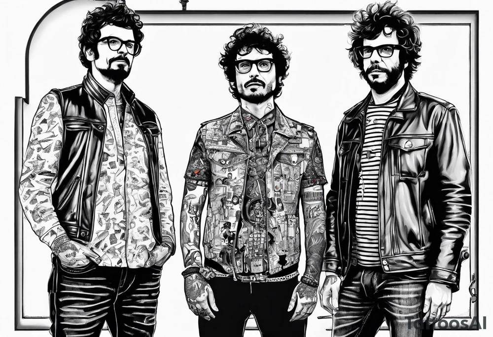 Flight Of The Conchords band dressed in robot costumes tattoo idea