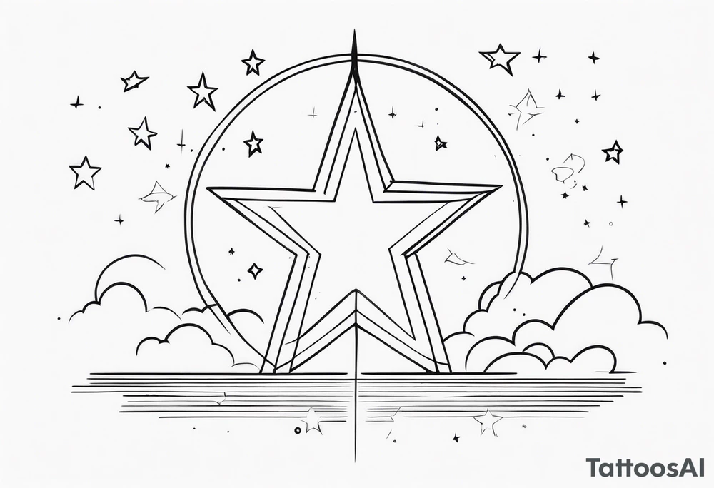 A star in the sky tattoo idea