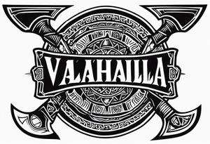 Valhalla round shield 
 axe berserker tattoo idea