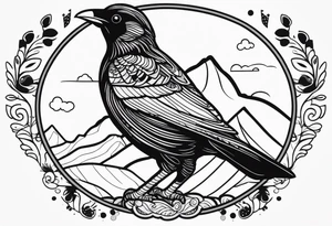 alpine chough tattoo idea