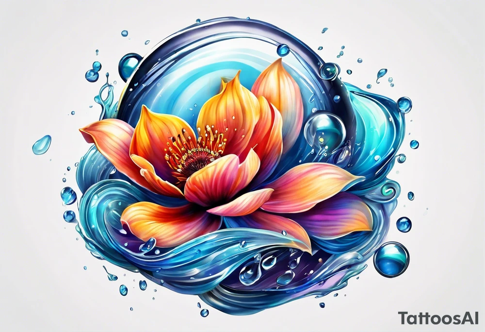 Water drops tattoo idea