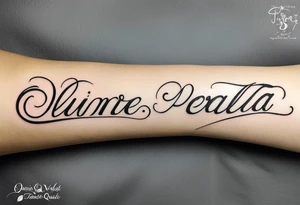 Script as an armband: "Quisquis amat valeat, pereat quid nescit amare, bis tanto pereat quisquis amare vetat" tattoo idea