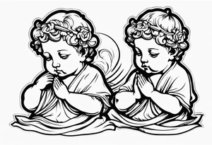 putti praying tattoo idea