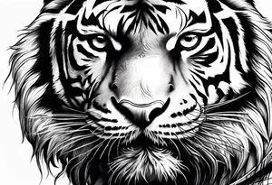 Fierce tiger tattoo idea