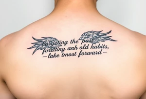 Forgetting the past and old habits, moving forward tattoo idea