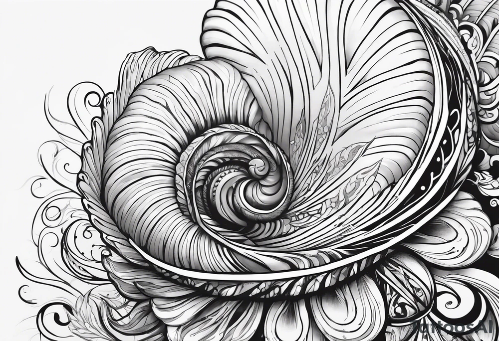 Natilaus shell tattoo idea