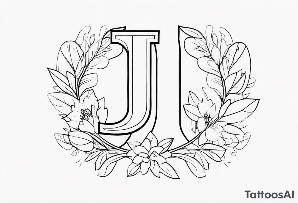 J R letters tattoo idea